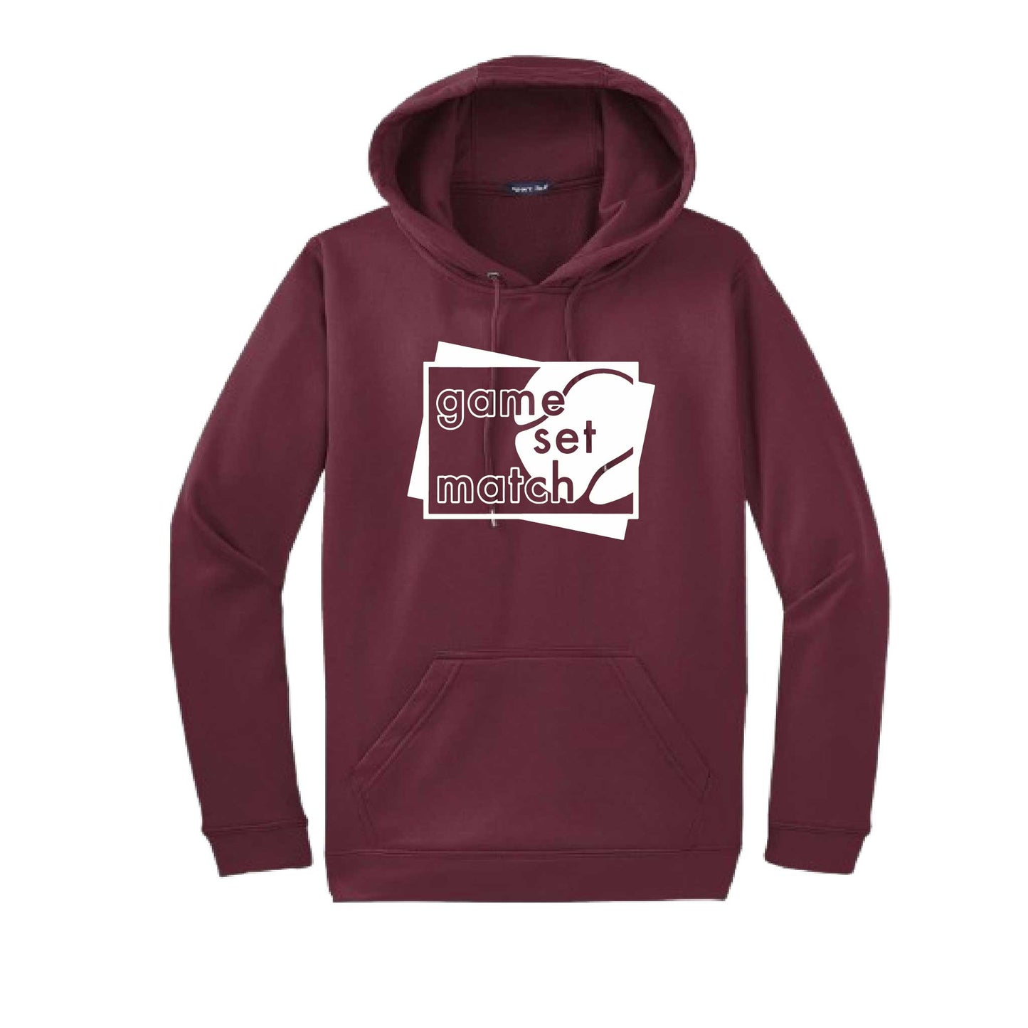 Game Set Match | Unisex Hoodie Athletic Tennis Sweatshirt | 50% Cotton/50% Polyester
