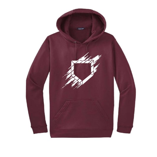 Home Plate | Unisex Hoodie Athletic Baseball Sweatshirt | 50% Cotton/50% Polyester