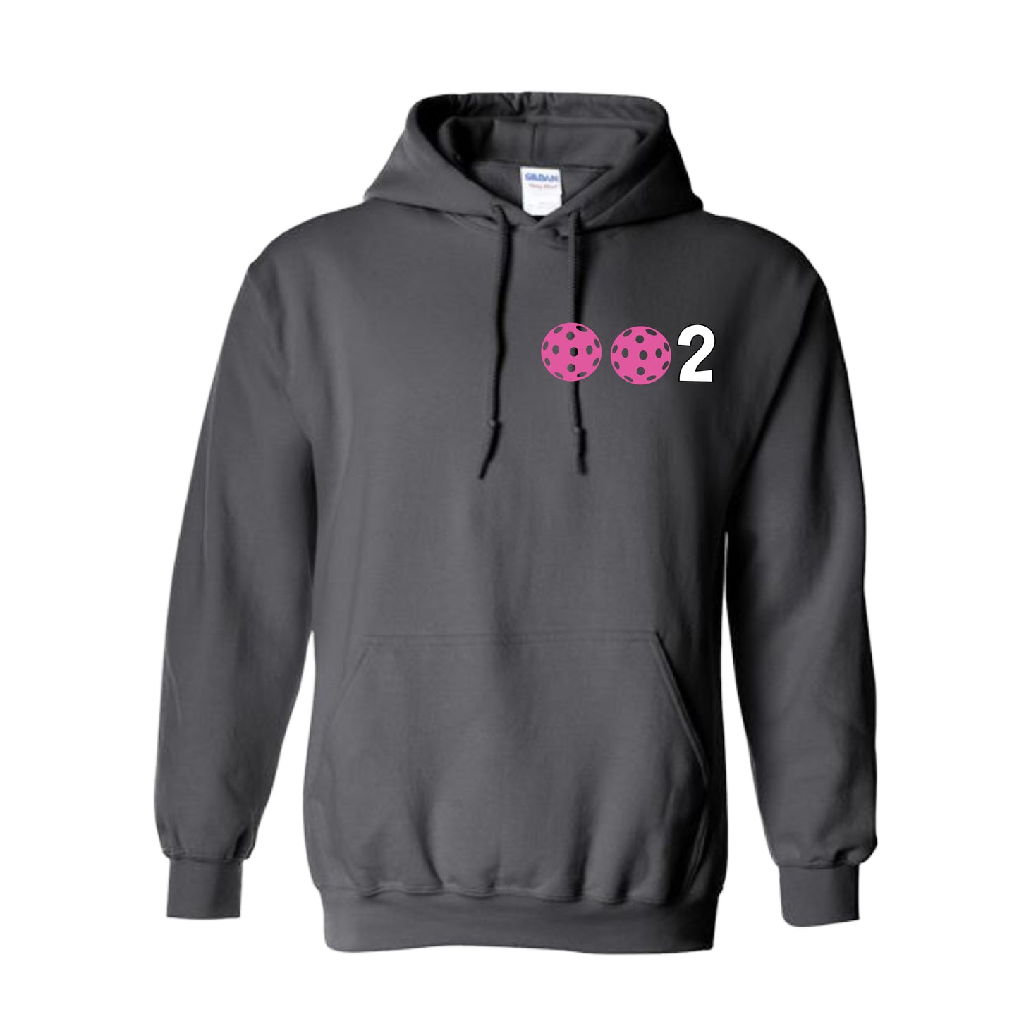 002 With Pickleballs Customizable (Colors Yellow White Pink) | Unisex Hoodie Pickleball Sweatshirt | 50% Cotton 50% Polyester