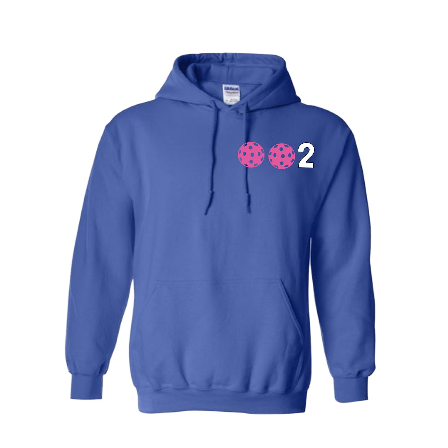 002 With Pickleballs Customizable (Colors Yellow White Pink) | Unisex Hoodie Pickleball Sweatshirt | 50% Cotton 50% Polyester