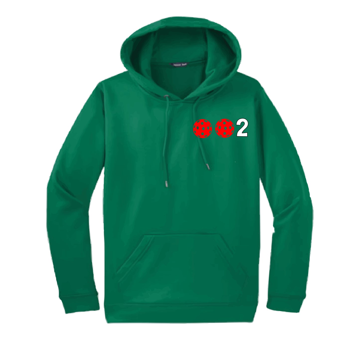 002 With Pickleballs Customizable (Colors Green Orange Red) | Unisex Hoodie Pickleball Sweatshirt | 50% Cotton 50% Polyester