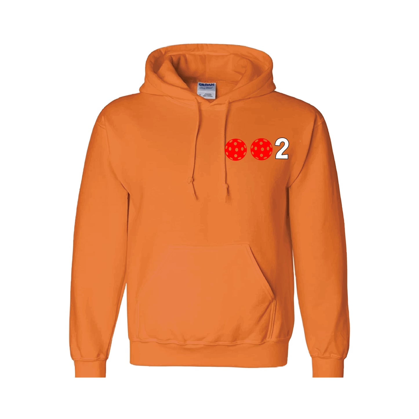 002 With Pickleballs Customizable (Colors Green Orange Red) | Unisex Hoodie Pickleball Sweatshirt | 50% Cotton 50% Polyester