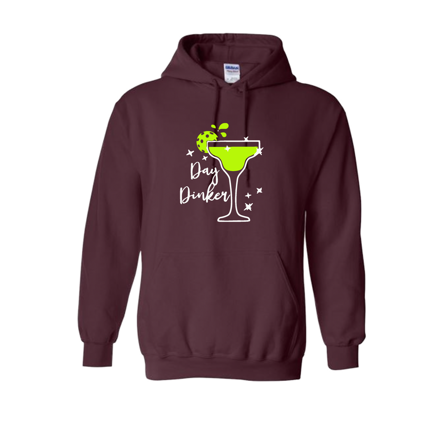 Day Dinker Pickleball Lime | Unisex Hoodie Athletic Sweatshirt | 50% Cotton/50% Polyester