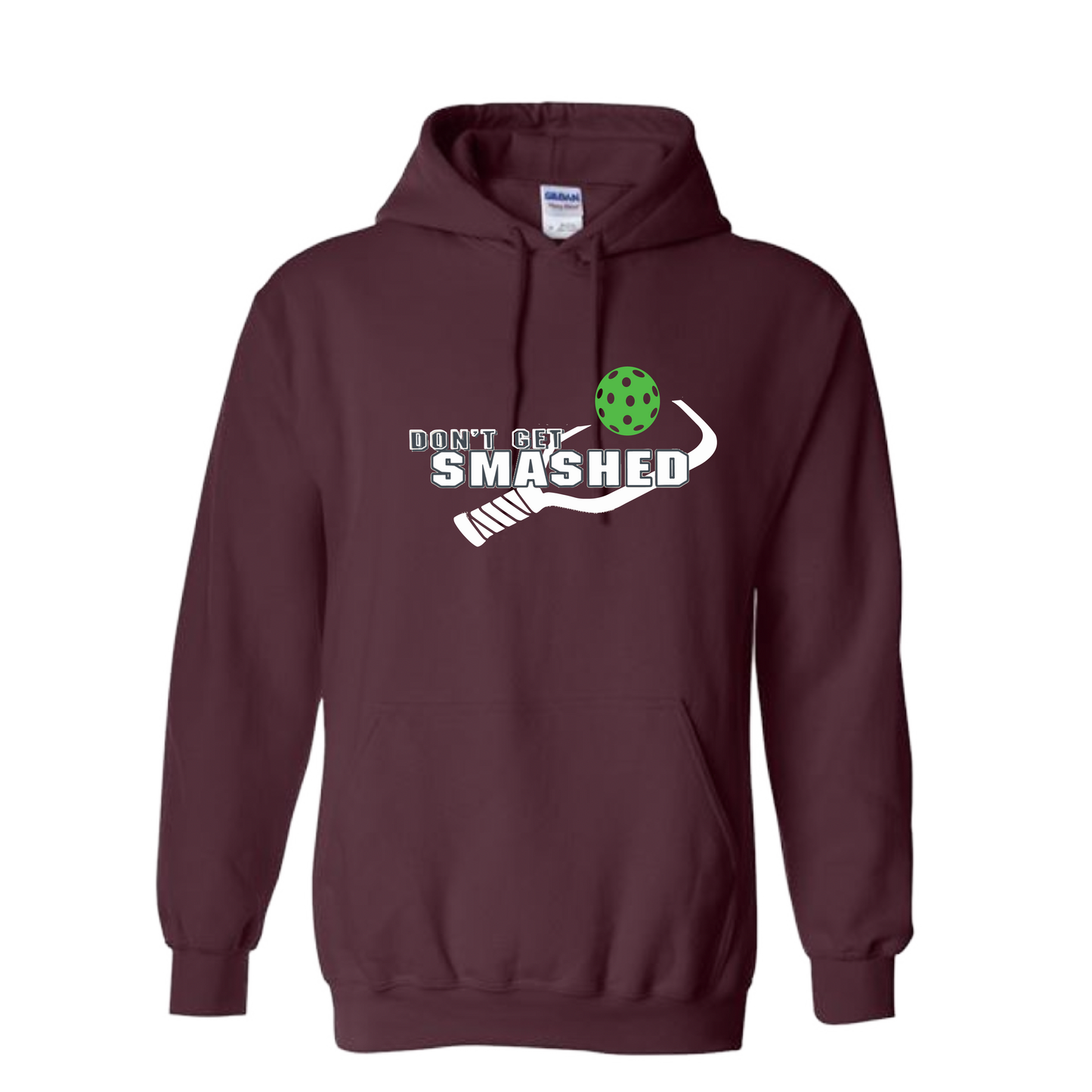 Don't Get Smashed Customizable (Colors Green Rainbow Red) | Unisex Hoodie Pickleball Sweatshirt | 50% Cotton 50% Polyester