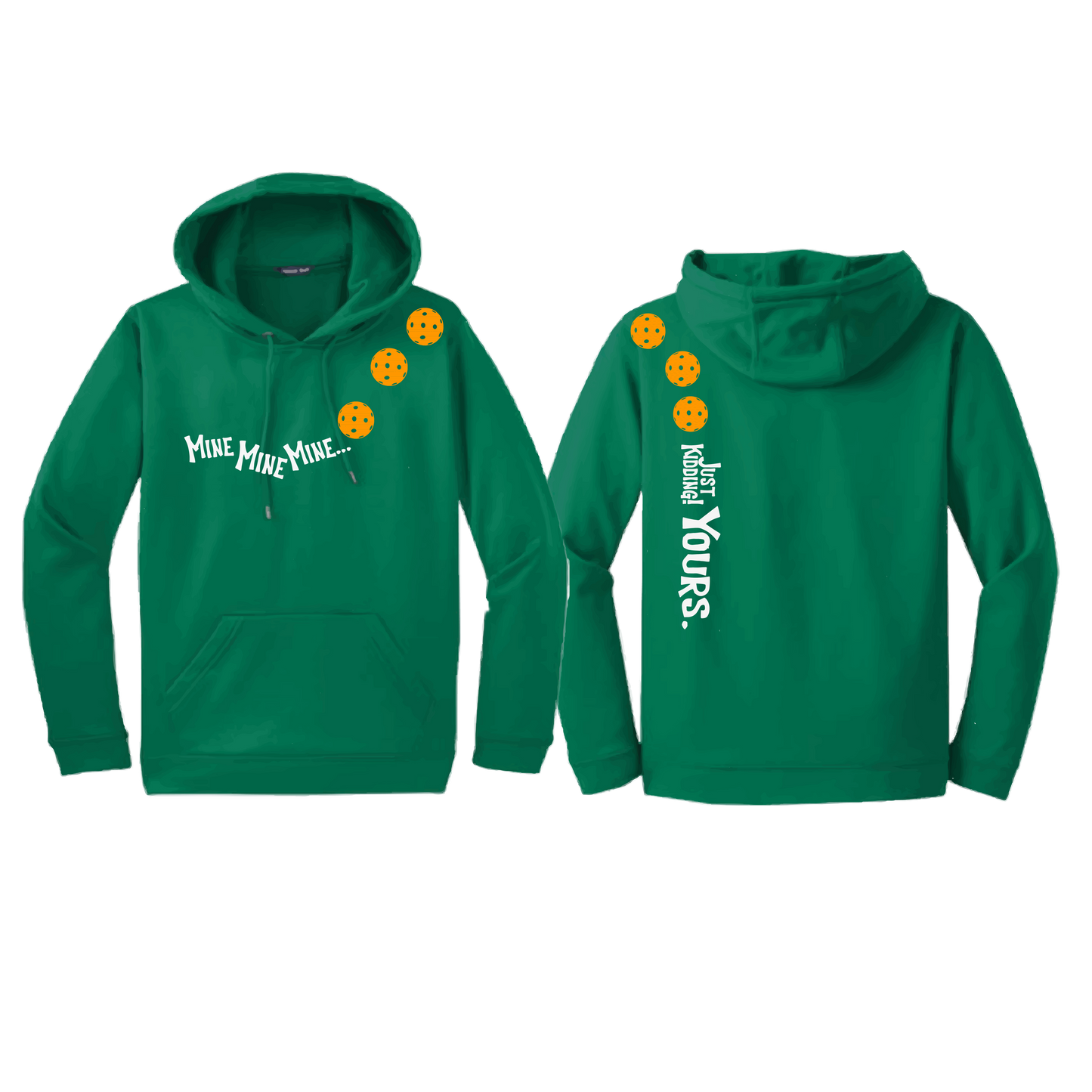 Mine JK Yours (Pickleball Colors Orange Yellow or Red) | Unisex Hoodie Athletic Sweatshirt | 50% Cotton/50% Polyester