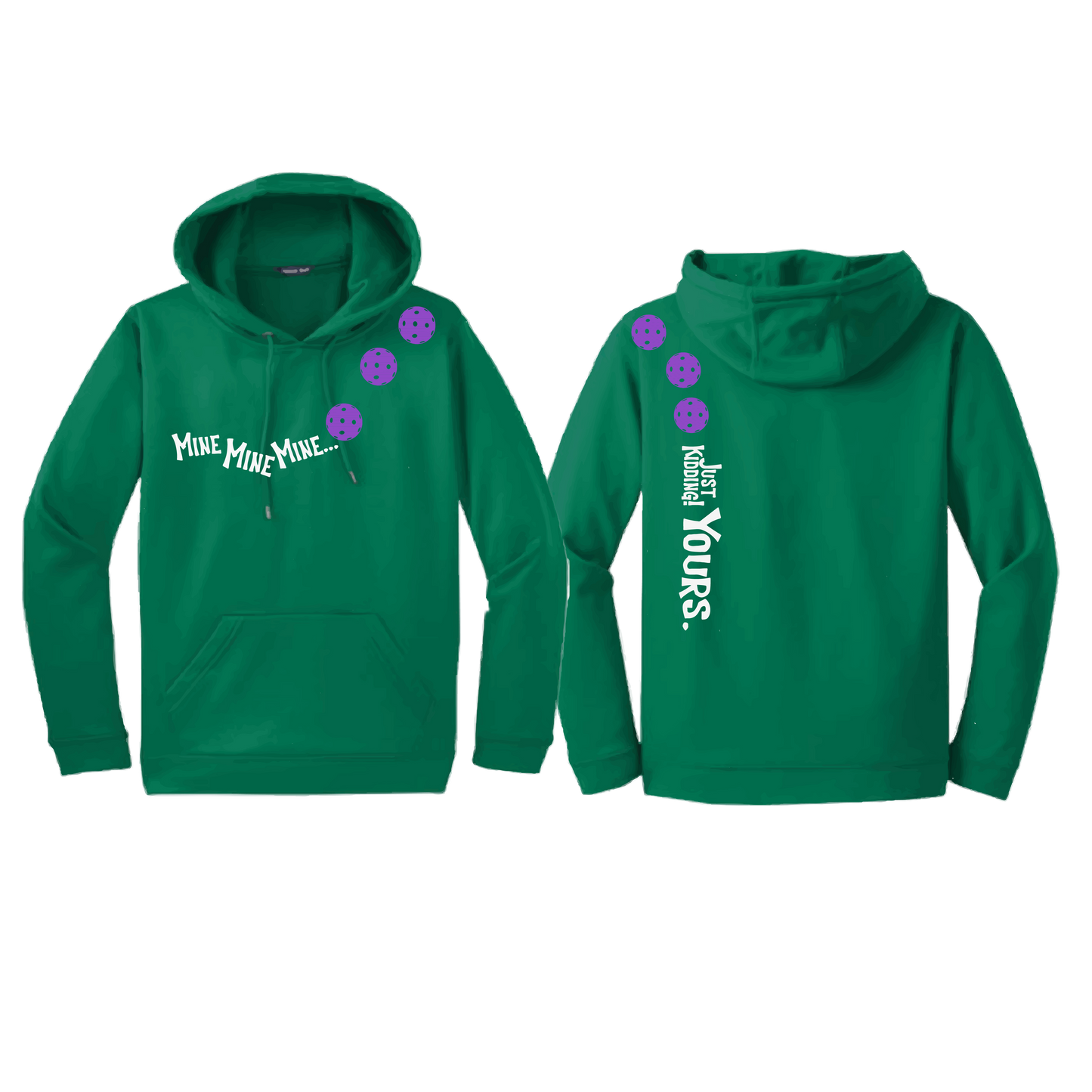 Mine JK Yours (Pickleball Colors Patriotic Stars White or Purple) | Unisex Hoodie Athletic Sweatshirt | 50% Cotton/50% Polyester