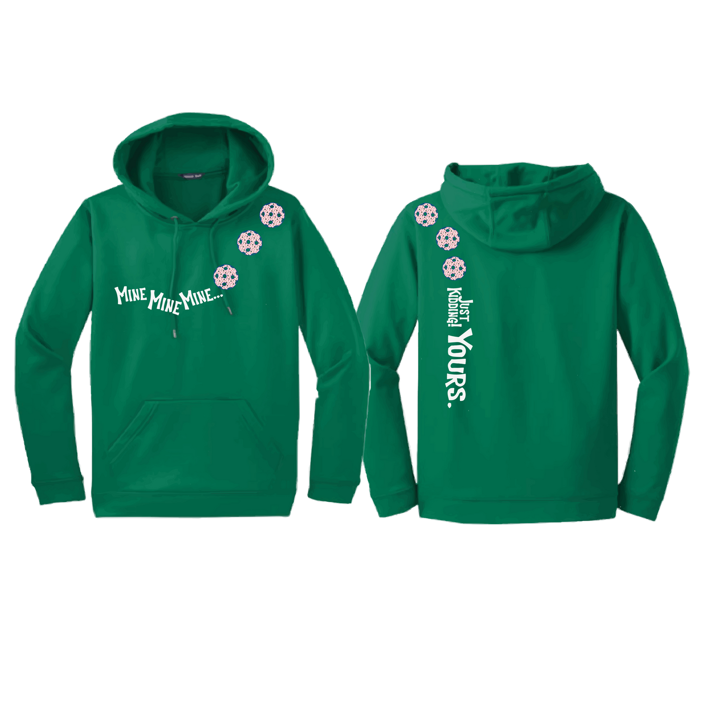 Mine JK Yours (Pickleballs With Stars) | Unisex Hoodie Athletic Sweatshirt | 50% Cotton/50% Polyester