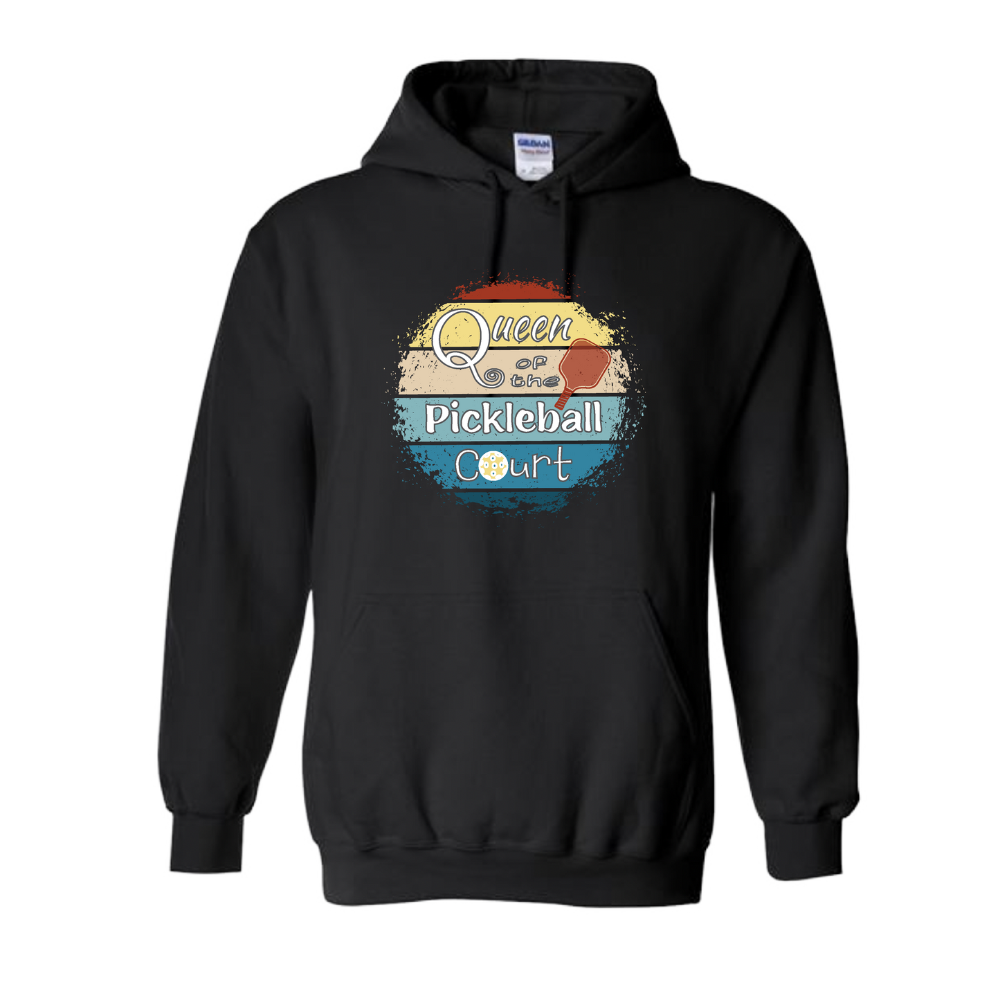 Queen of the Pickleball Court | Unisex Hoodie Athletic Sweatshirt | 50% Cotton/50% Polyester