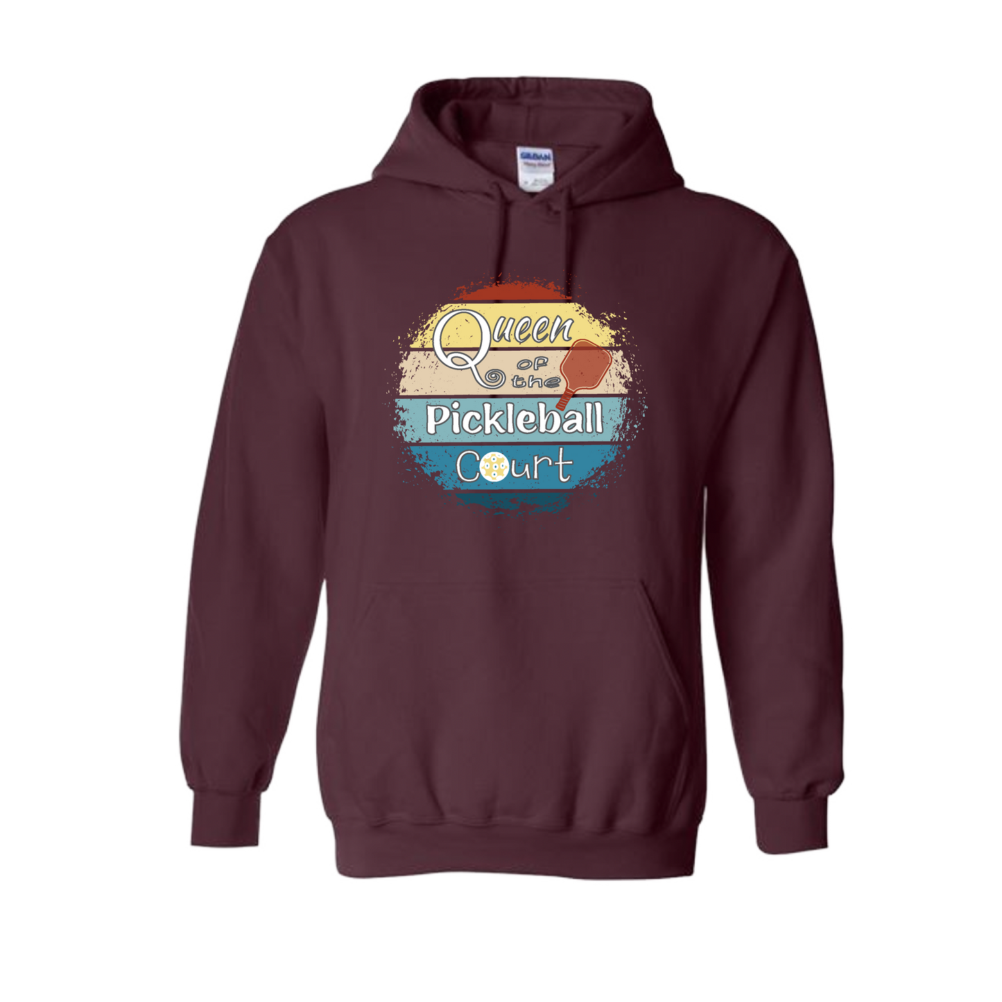 Queen of the Pickleball Court | Unisex Hoodie Athletic Sweatshirt | 50% Cotton/50% Polyester