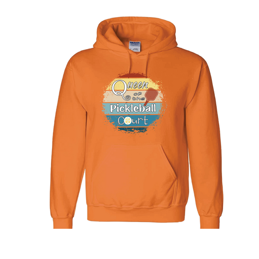 Queen of the Pickleball Court | Unisex Hoodie Athletic Sweatshirt | 50% Cotton/50% Polyester