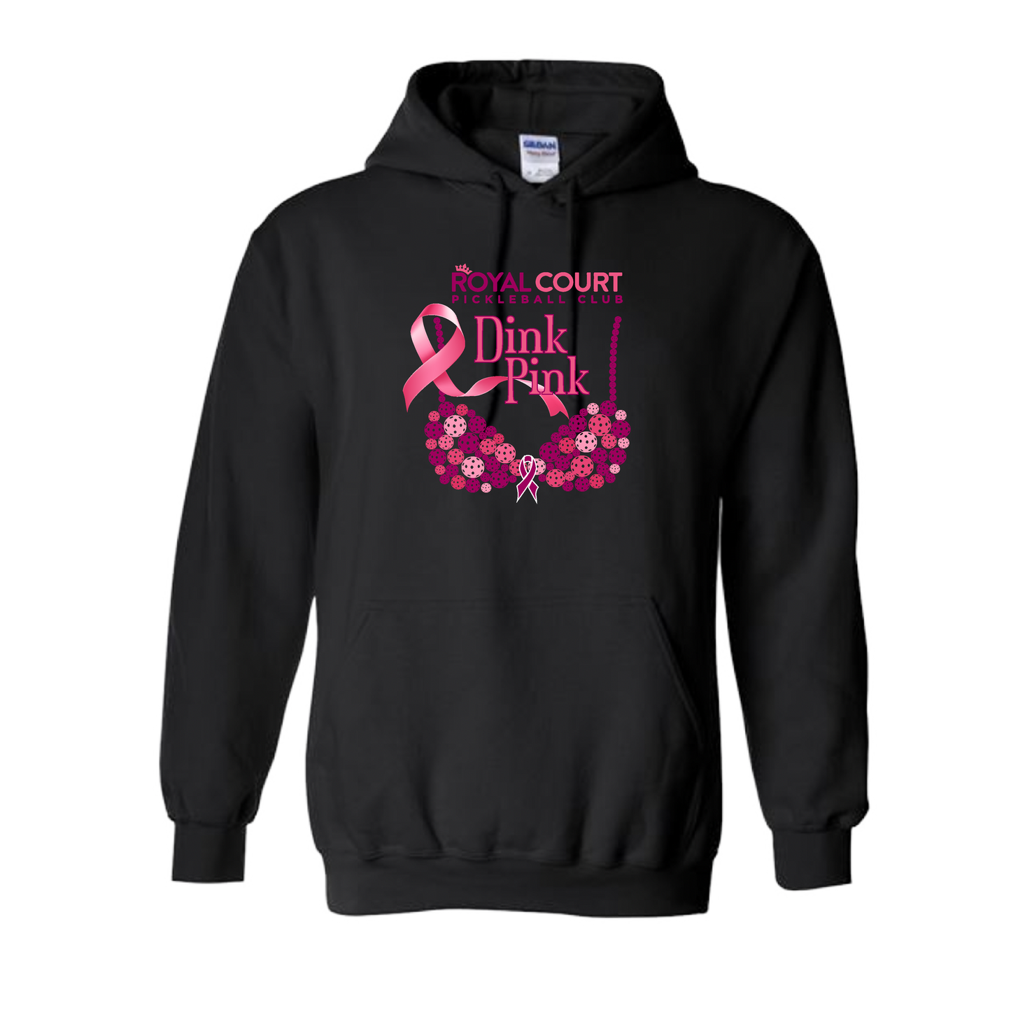 Royal Court Dink Pink | Unisex Hoodie Athletic Sweatshirt | 50% Cotton/50% Polyester