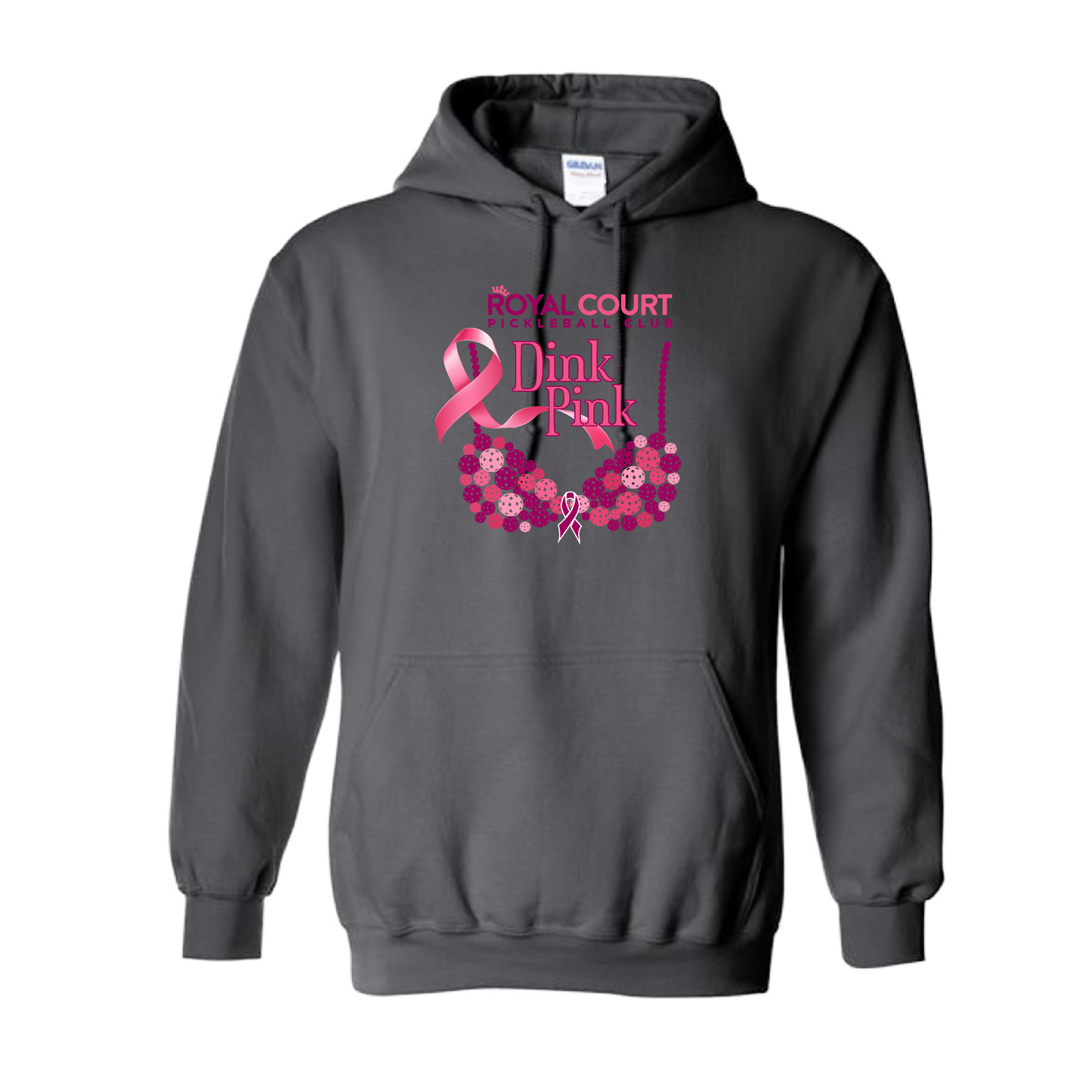 Royal Court Dink Pink | Unisex Hoodie Athletic Sweatshirt | 50% Cotton/50% Polyester