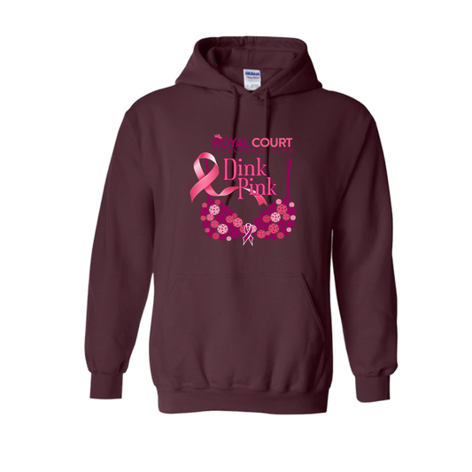 Royal Court Dink Pink | Unisex Hoodie Athletic Sweatshirt | 50% Cotton/50% Polyester