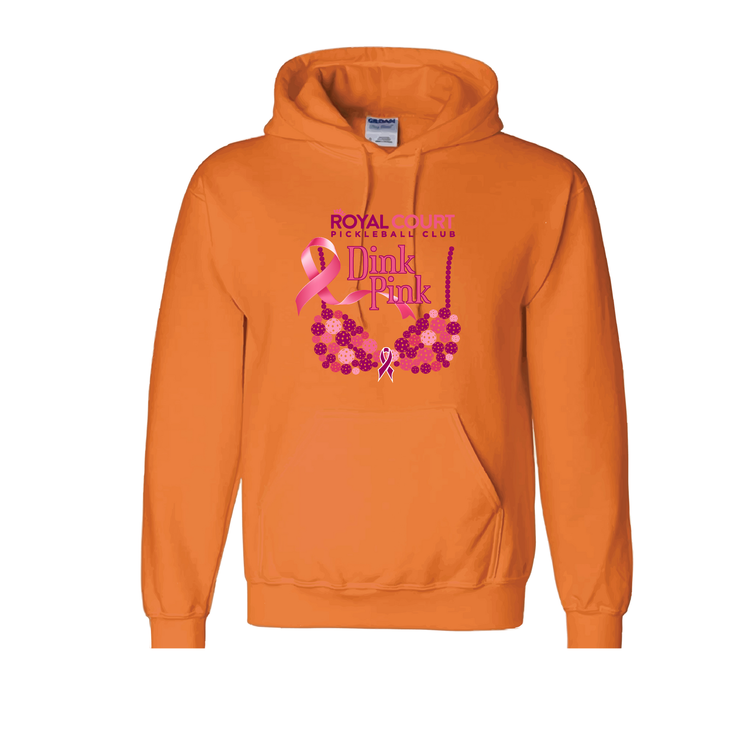 Royal Court Dink Pink | Unisex Hoodie Athletic Sweatshirt | 50% Cotton/50% Polyester