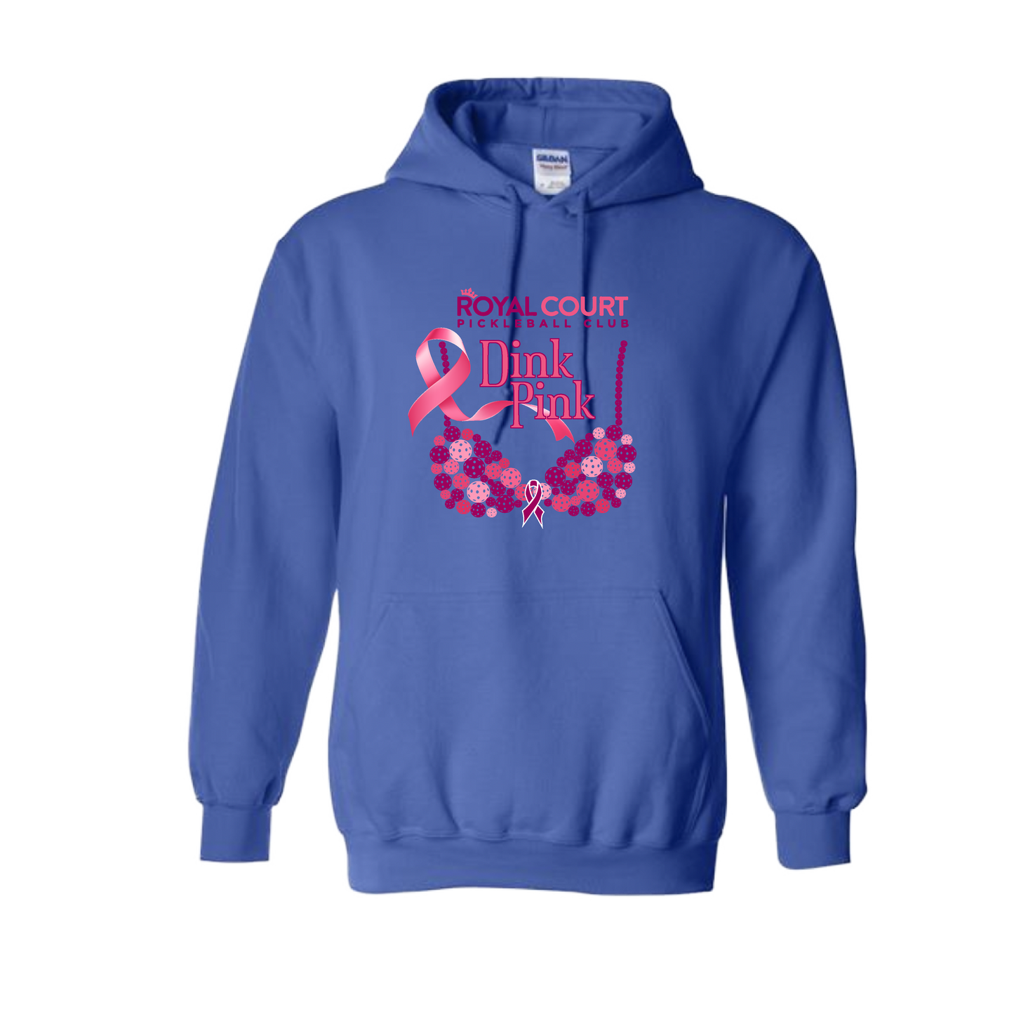 Royal Court Dink Pink | Unisex Hoodie Athletic Sweatshirt | 50% Cotton/50% Polyester