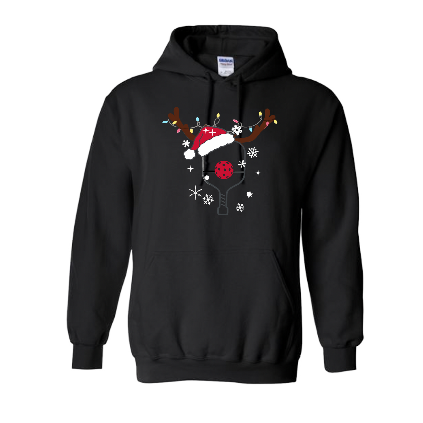 Rudolph The Pickling Reindeer Paddle | Unisex Hoodie Athletic Sweatshirt | 50% Cotton/50% Polyester