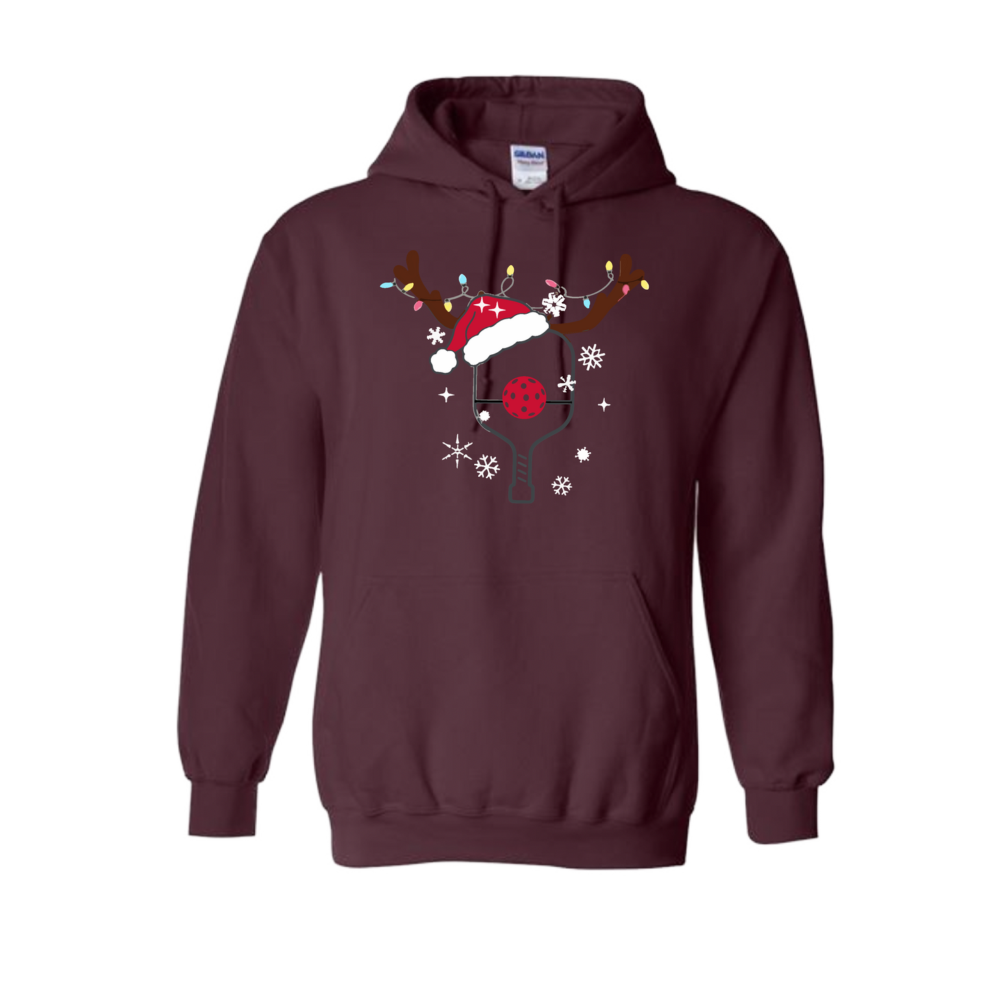 Rudolph The Pickling Reindeer Paddle | Unisex Hoodie Athletic Sweatshirt | 50% Cotton/50% Polyester