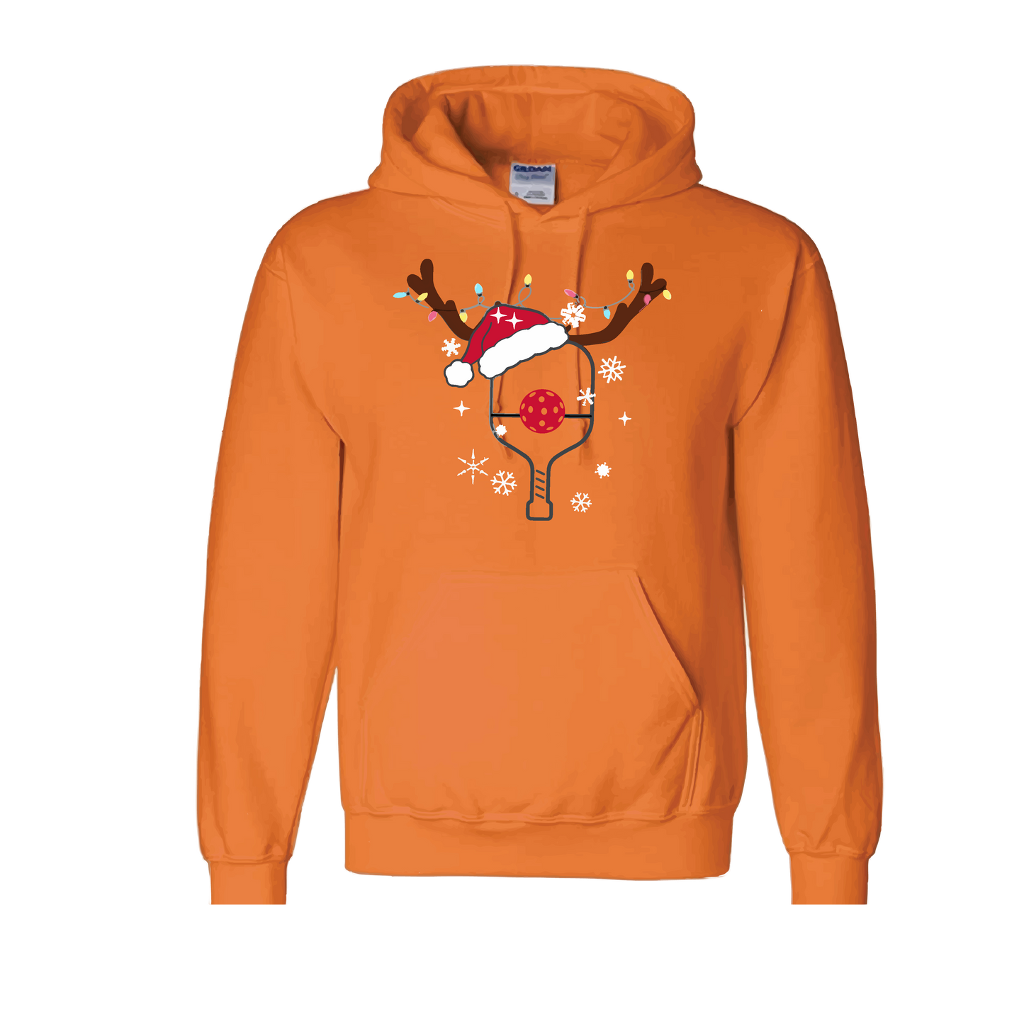 Rudolph The Pickling Reindeer Paddle | Unisex Hoodie Athletic Sweatshirt | 50% Cotton/50% Polyester