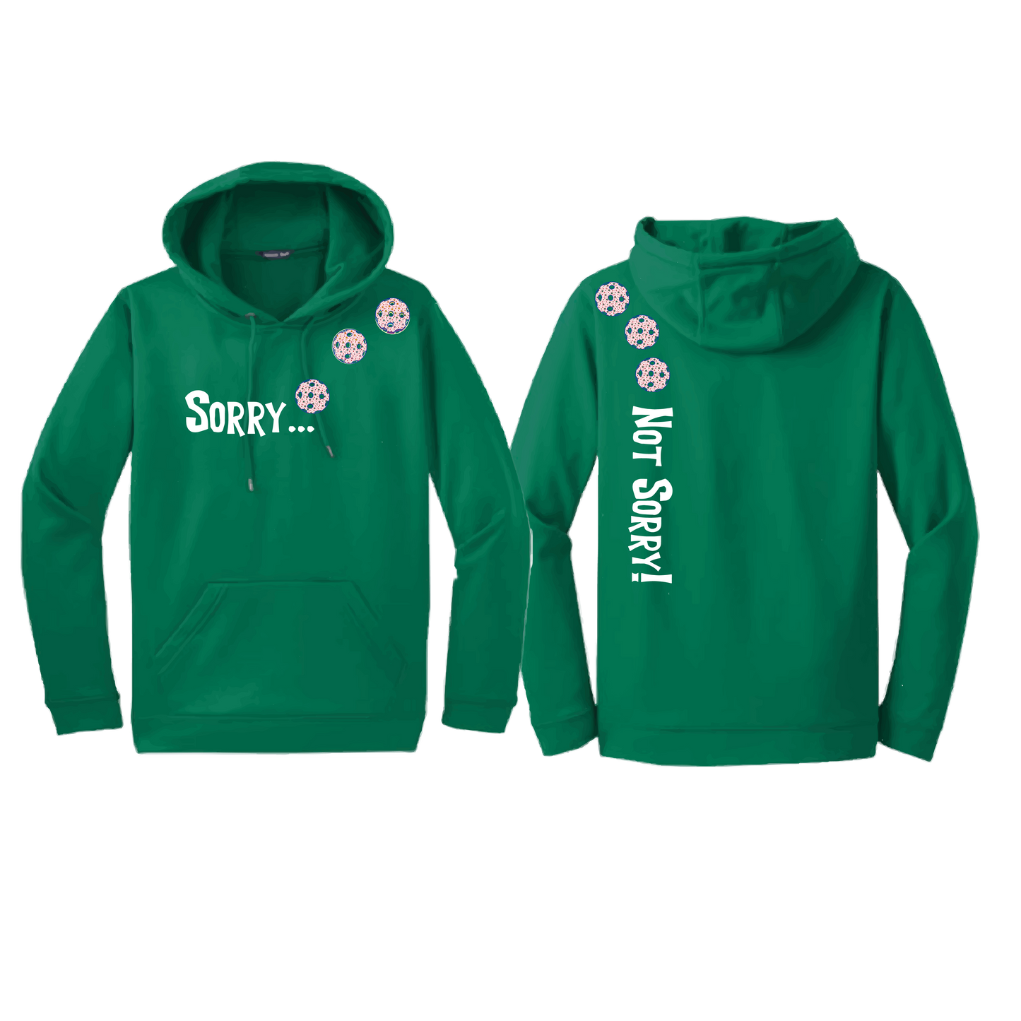 Sorry Not Sorry (Colors Patriotic Stars) | Unisex Hoodie Pickleball Sweatshirt | 50% Cotton 50% Polyester