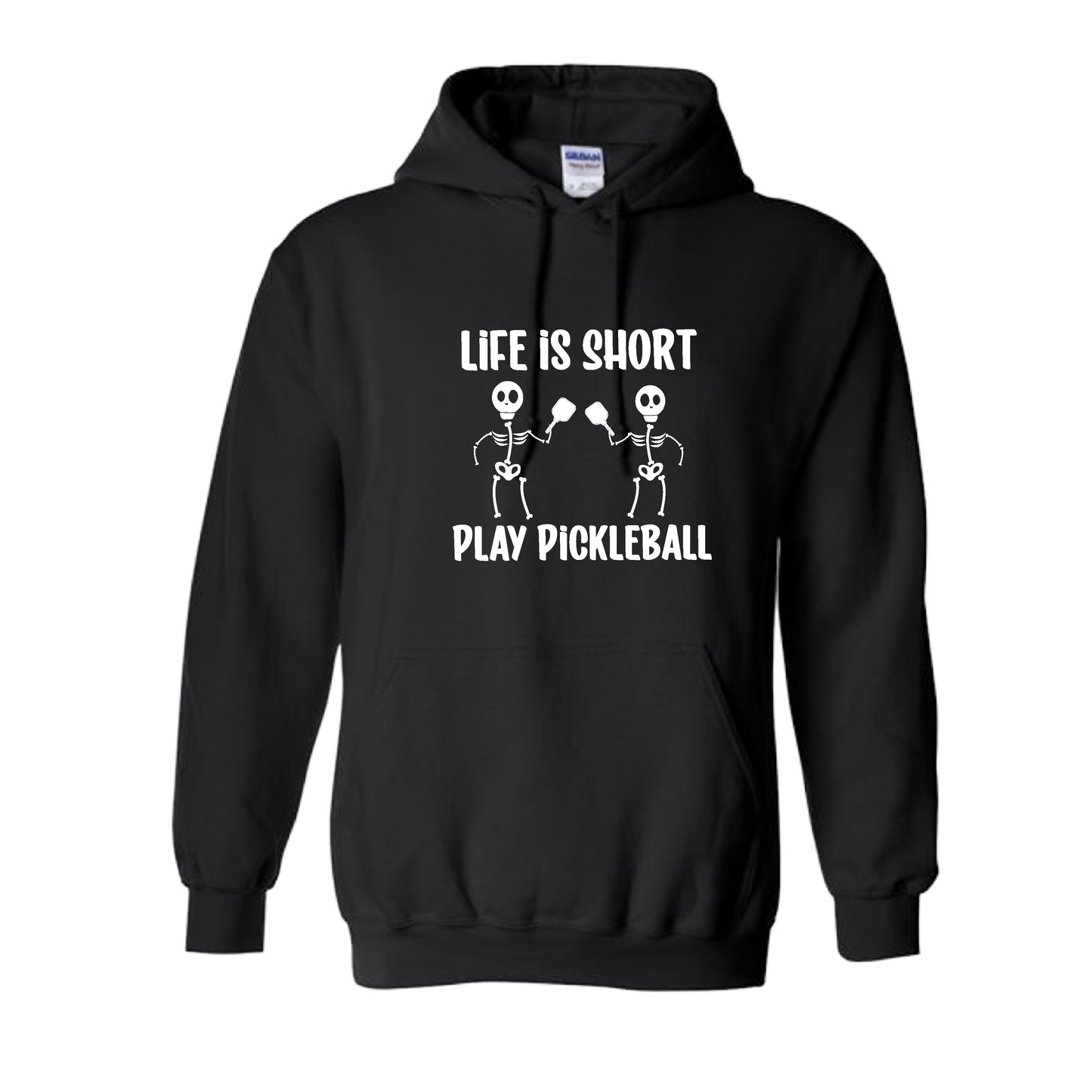 Life Is Short Skeletons | Unisex Hoodie Athletic Sweatshirt | 50% Cotton/50% Polyester