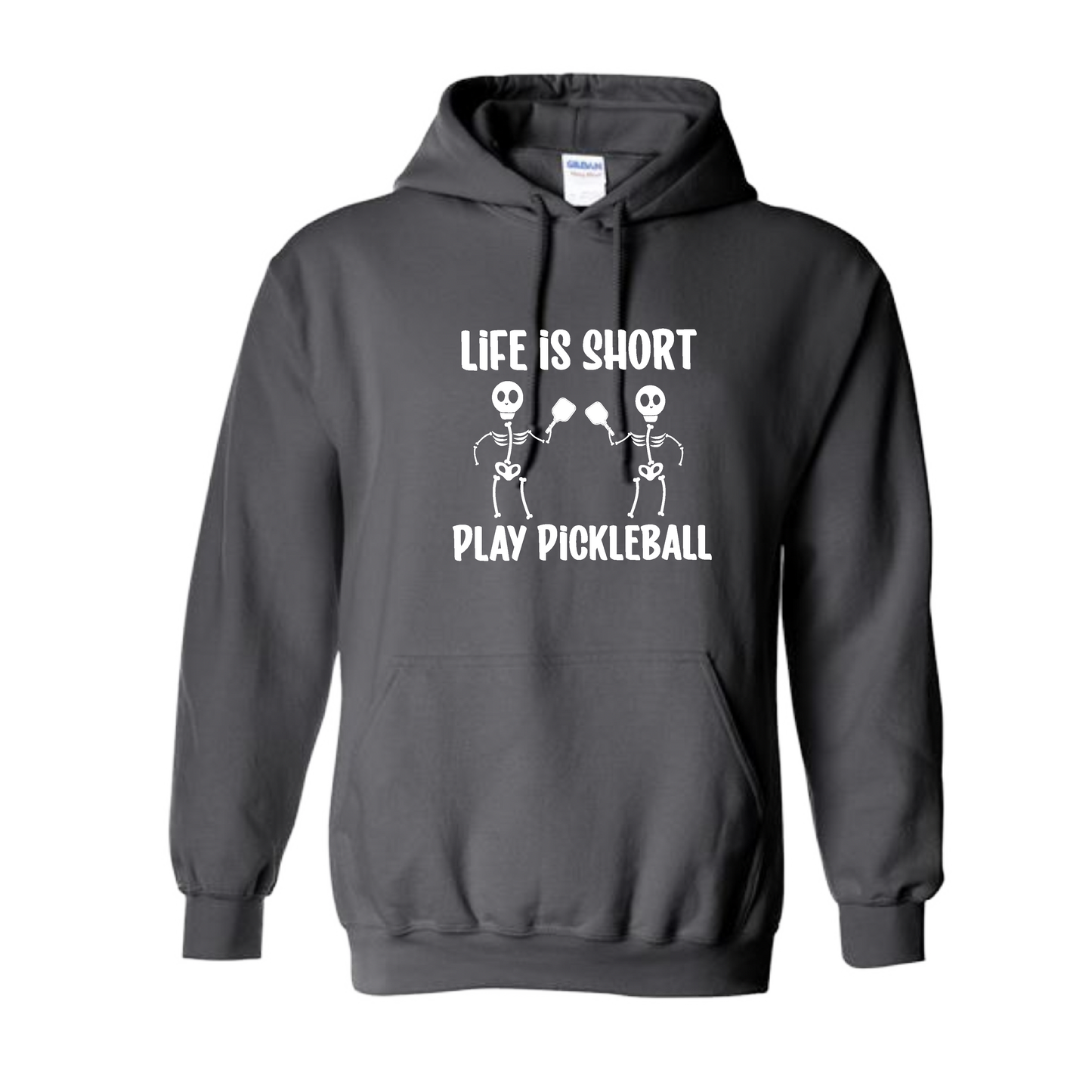 Life Is Short Skeletons | Unisex Hoodie Athletic Sweatshirt | 50% Cotton/50% Polyester