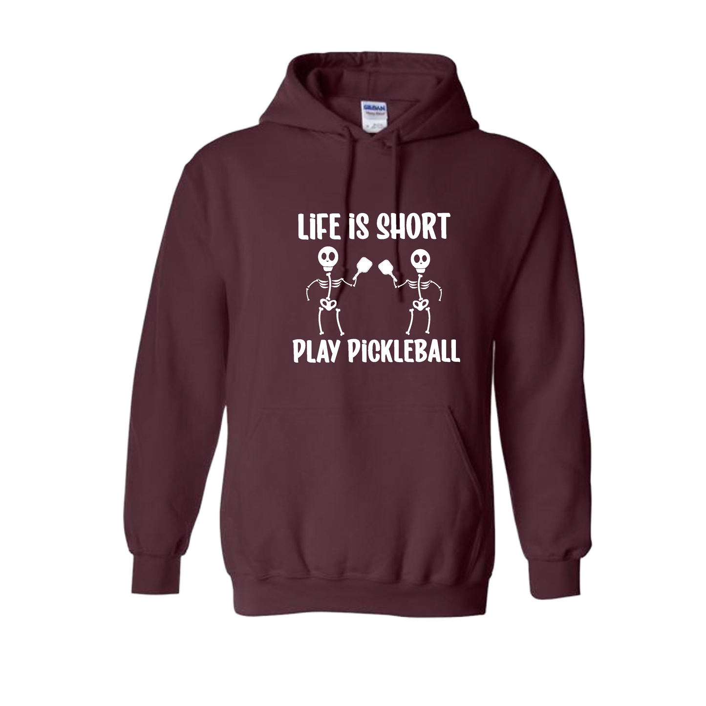 Life Is Short Skeletons | Unisex Hoodie Athletic Sweatshirt | 50% Cotton/50% Polyester