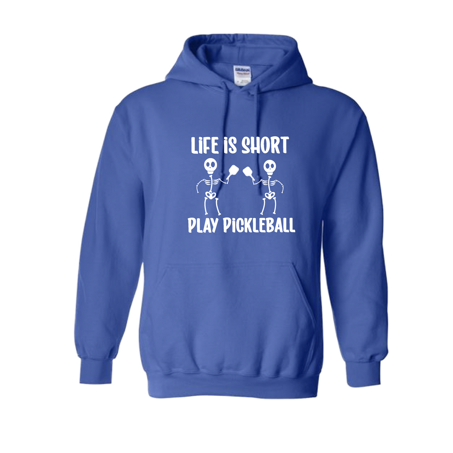 Life Is Short Skeletons | Unisex Hoodie Athletic Sweatshirt | 50% Cotton/50% Polyester