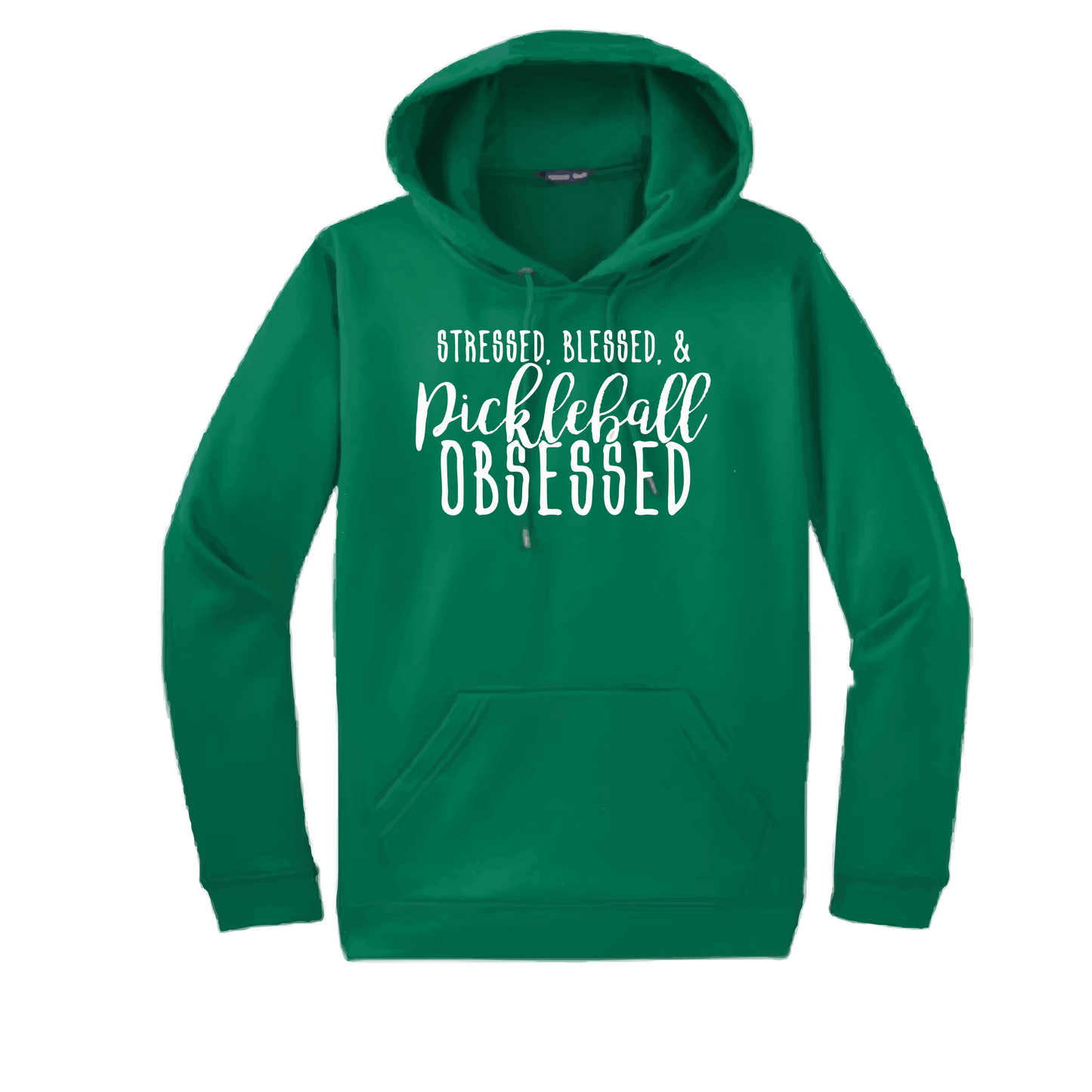 Stressed Blessed & Pickleball Obsessed | Unisex Hoodie Athletic Sweatshirt | 50% Cotton/50% Polyester