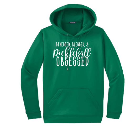 Stressed Blessed & Pickleball Obsessed | Unisex Hoodie Athletic Sweatshirt | 50% Cotton/50% Polyester