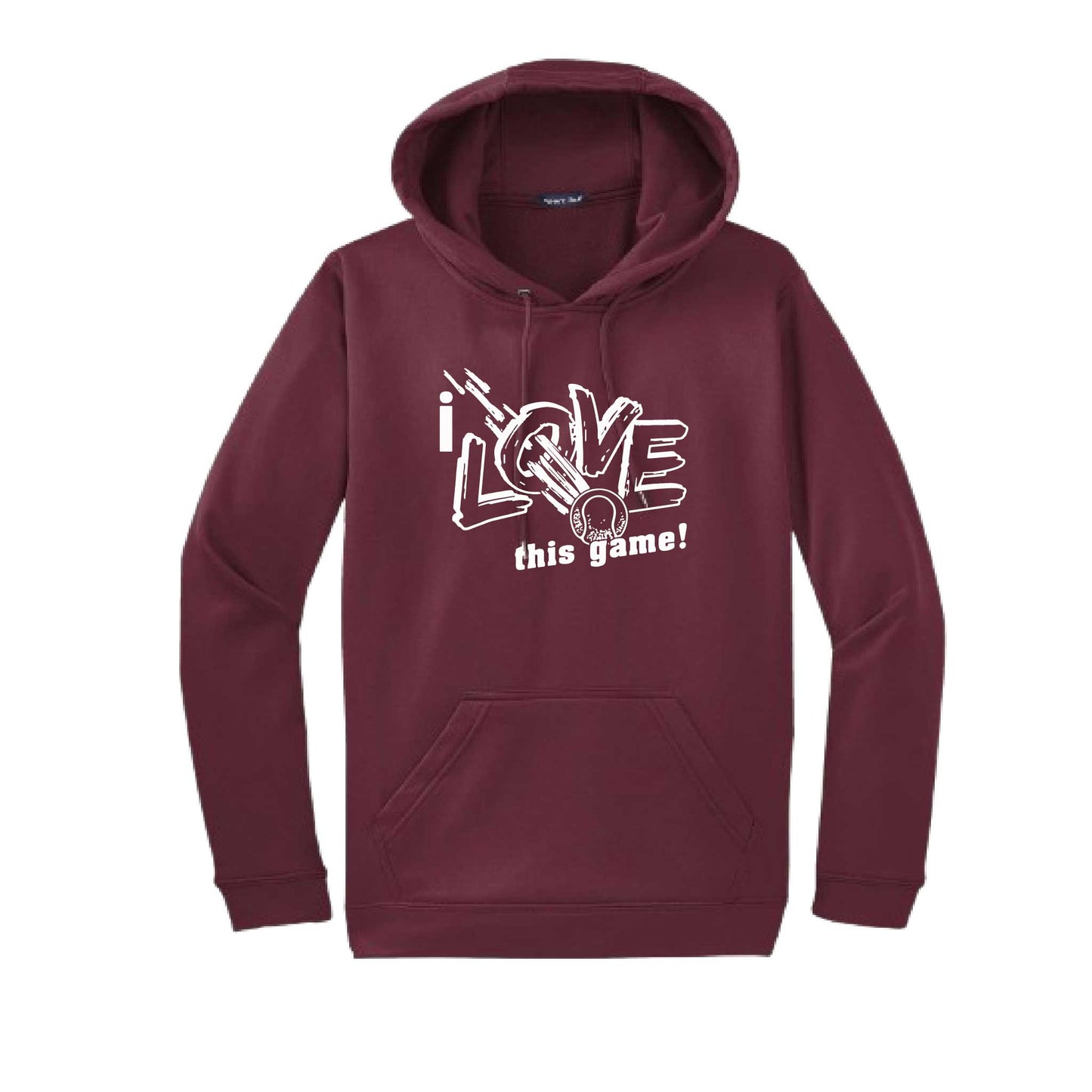 I Love This Game | Unisex Hoodie Athletic Tennis Sweatshirt | 50% Cotton/50% Polyester