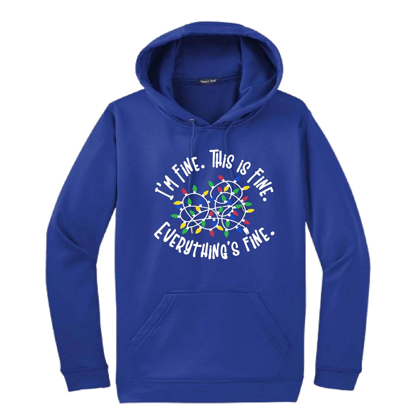 I'm Fine This is Fine Christmas | Unisex Hoodie Athletic Sweatshirt | 50% Cotton/50% Polyester