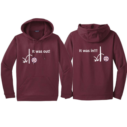 It Was Out! It Was In! (Pickleballs Patriotic Stars) | Unisex Hoodie Athletic Sweatshirt | 50% Cotton/50% Polyester