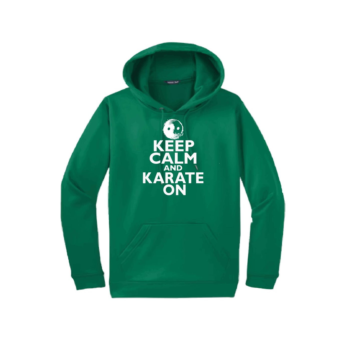 Keep Calm and Karate On | Unisex Hoodie Athletic Karate Sweatshirt | 50% Cotton/50% Polyester