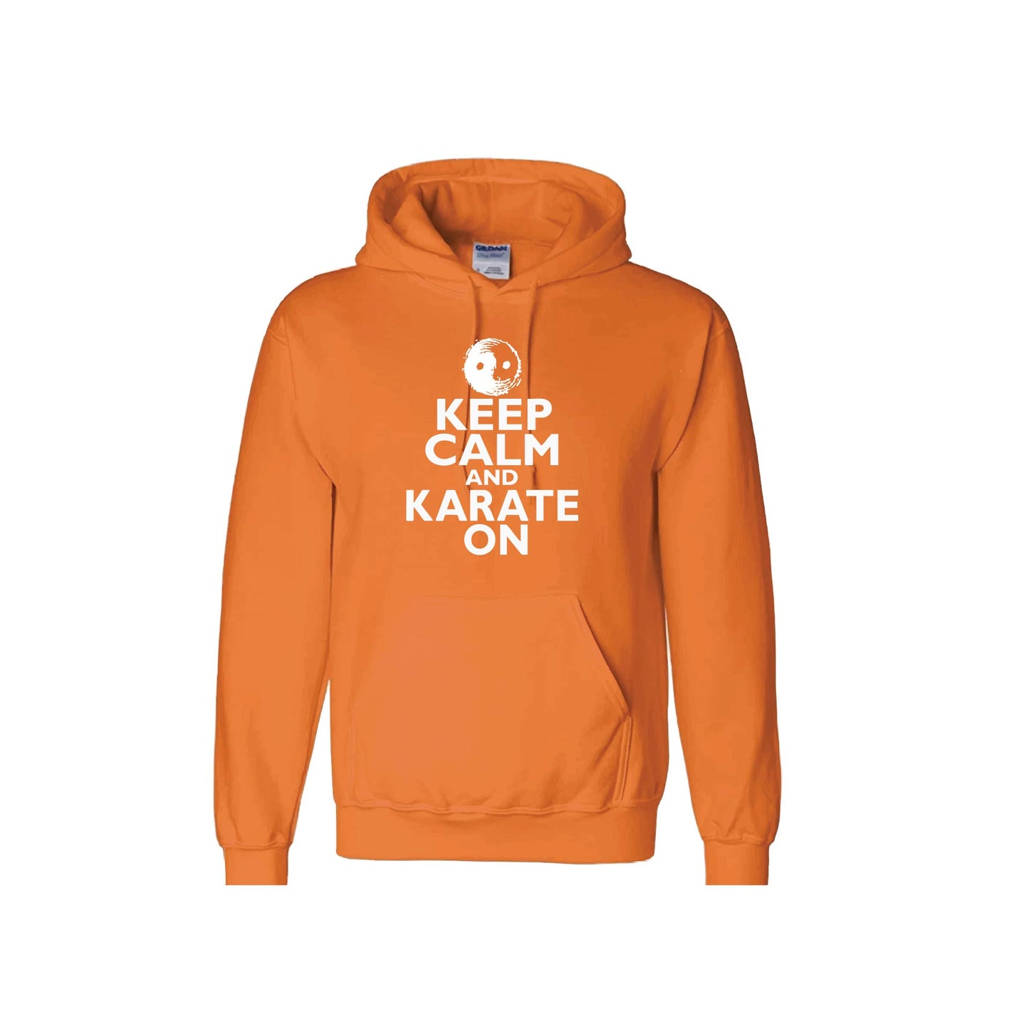 Keep Calm and Karate On | Unisex Hoodie Athletic Karate Sweatshirt | 50% Cotton/50% Polyester