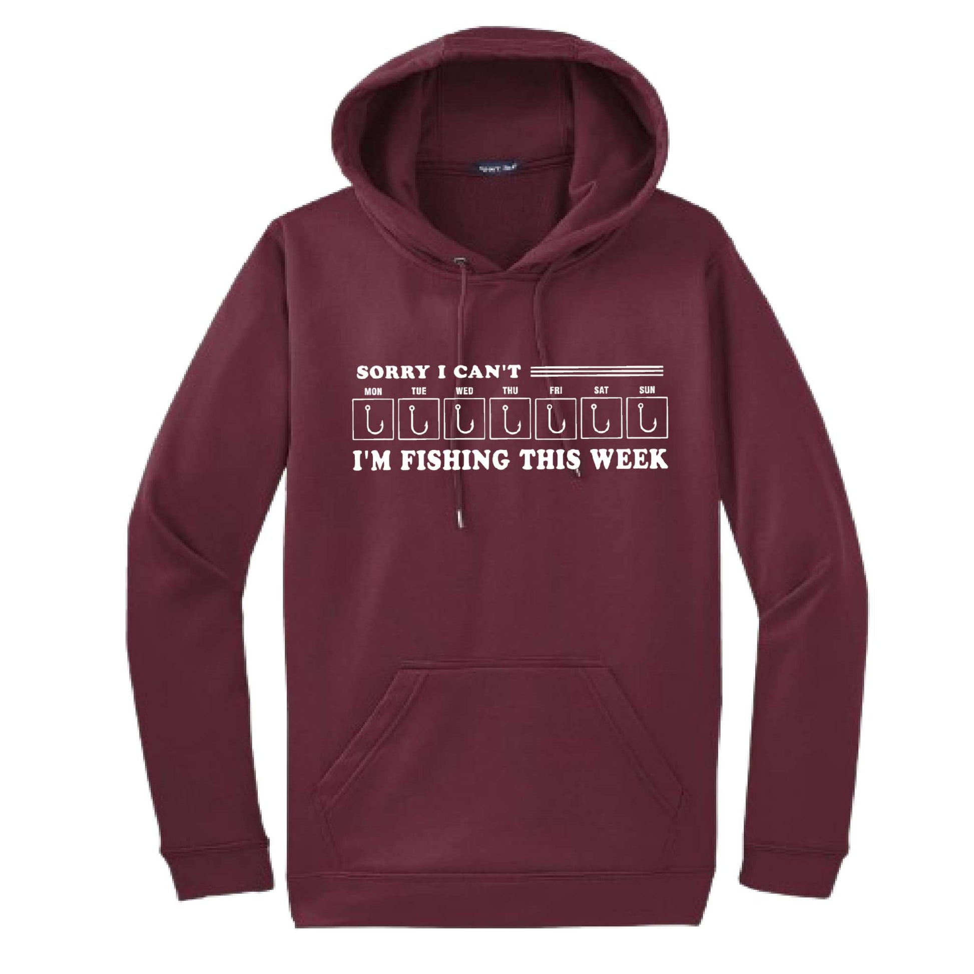 Sorry I Can't I'm Busy This Week Fishing | Unisex Hoodie Camping Sweatshirt | 50% Cotton/50% Polyester