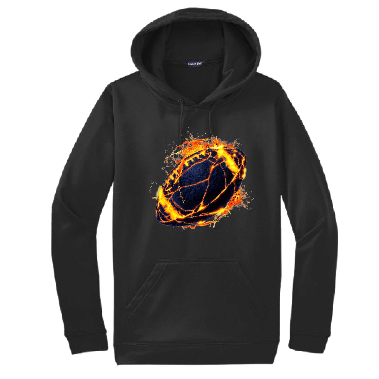 Fire Football | Unisex Hoodie Football Sweatshirt | 50% Cotton/50% Polyester