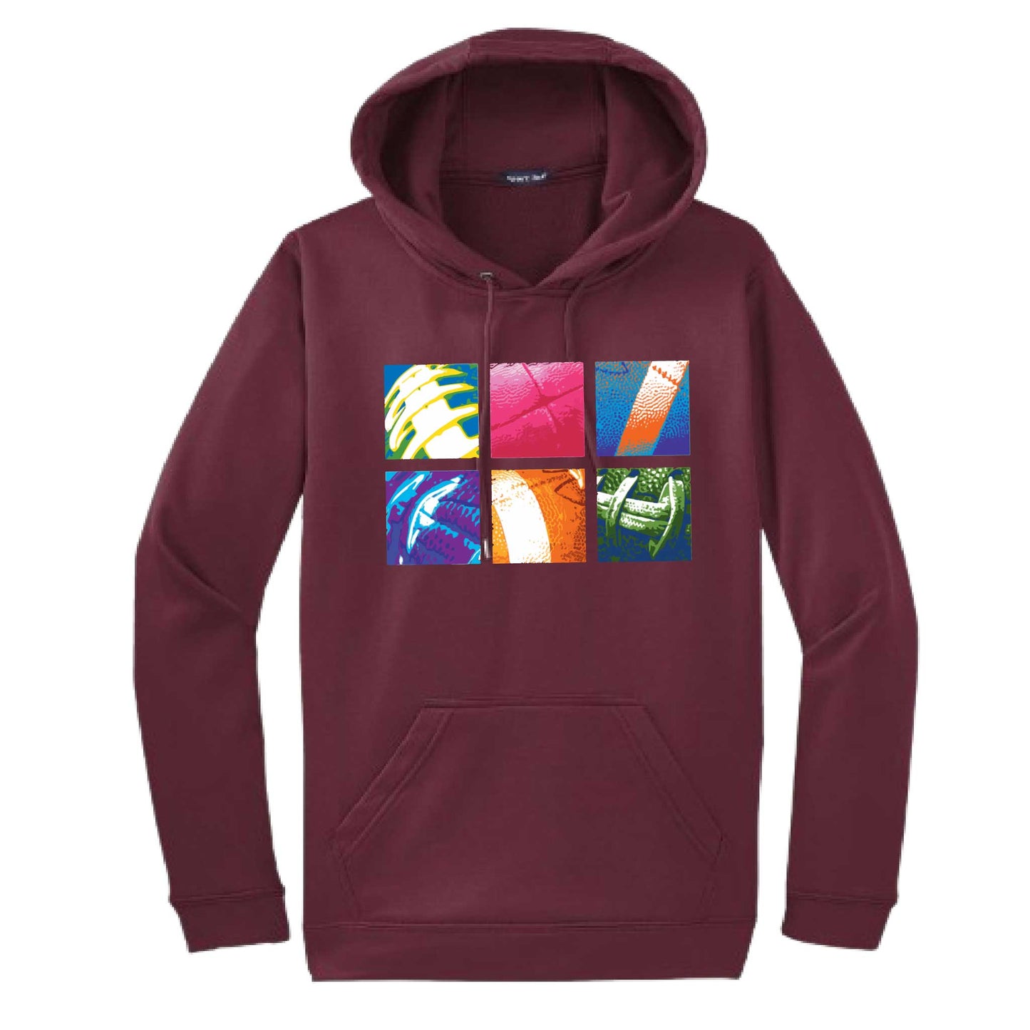 Football Squares | Unisex Hoodie Football Sweatshirt | 50% Cotton/50% Polyester