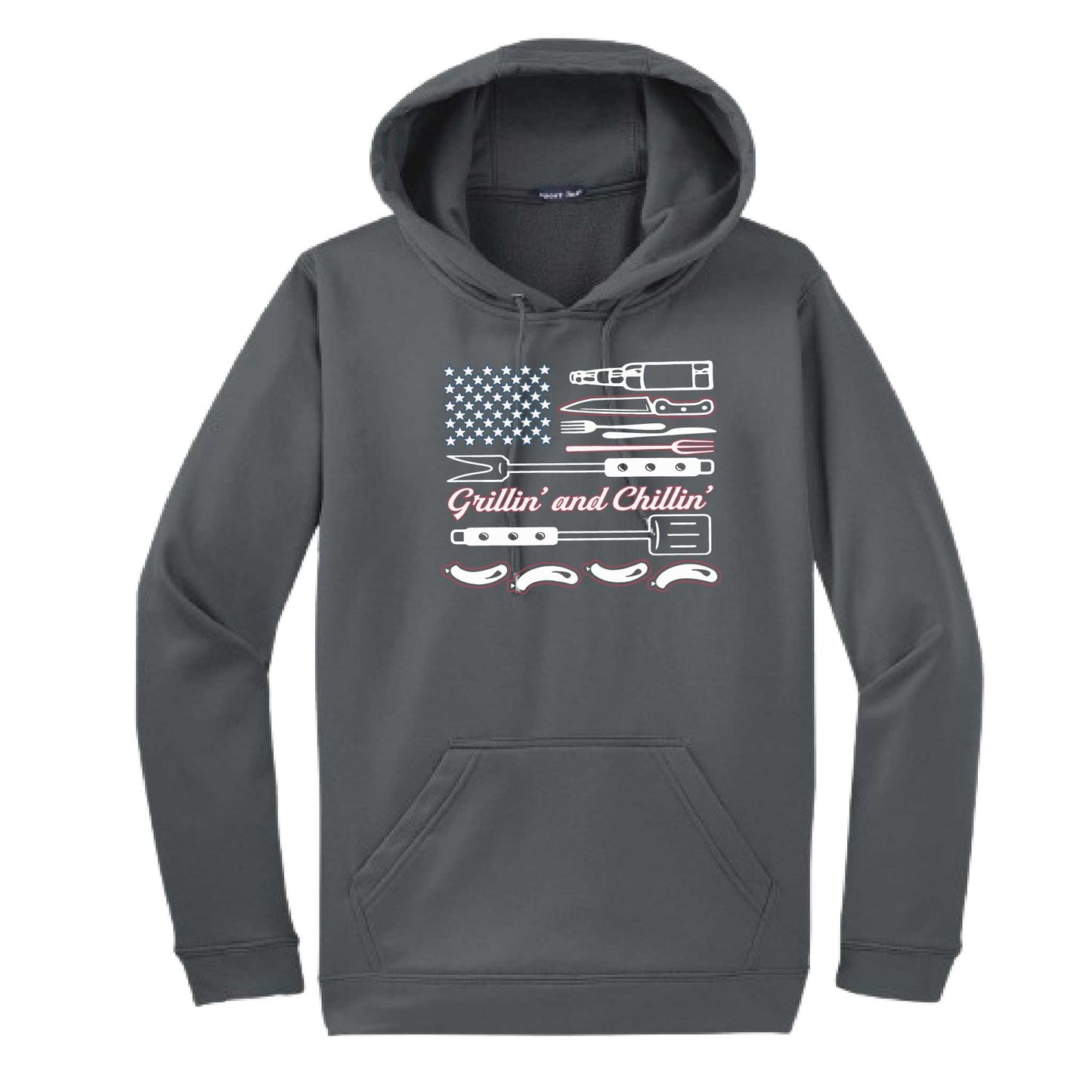Grillin' and Chillin' | Unisex Hoodie Camping Sweatshirt | 50% Cotton/50% Polyester