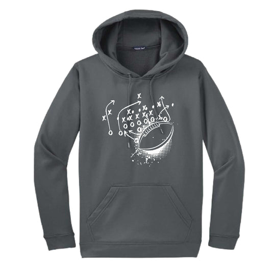 Football Playbook | Unisex Hoodie Football Sweatshirt | 50% Cotton/50% Polyester