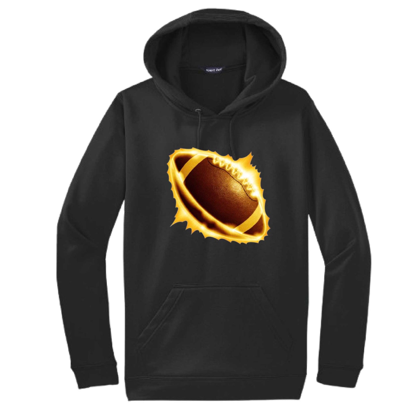 Radioactive Football  | Unisex Hoodie Football Sweatshirt | 50% Cotton/50% Polyester