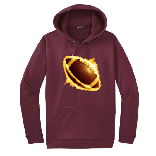 Radioactive Football  | Unisex Hoodie Football Sweatshirt | 50% Cotton/50% Polyester