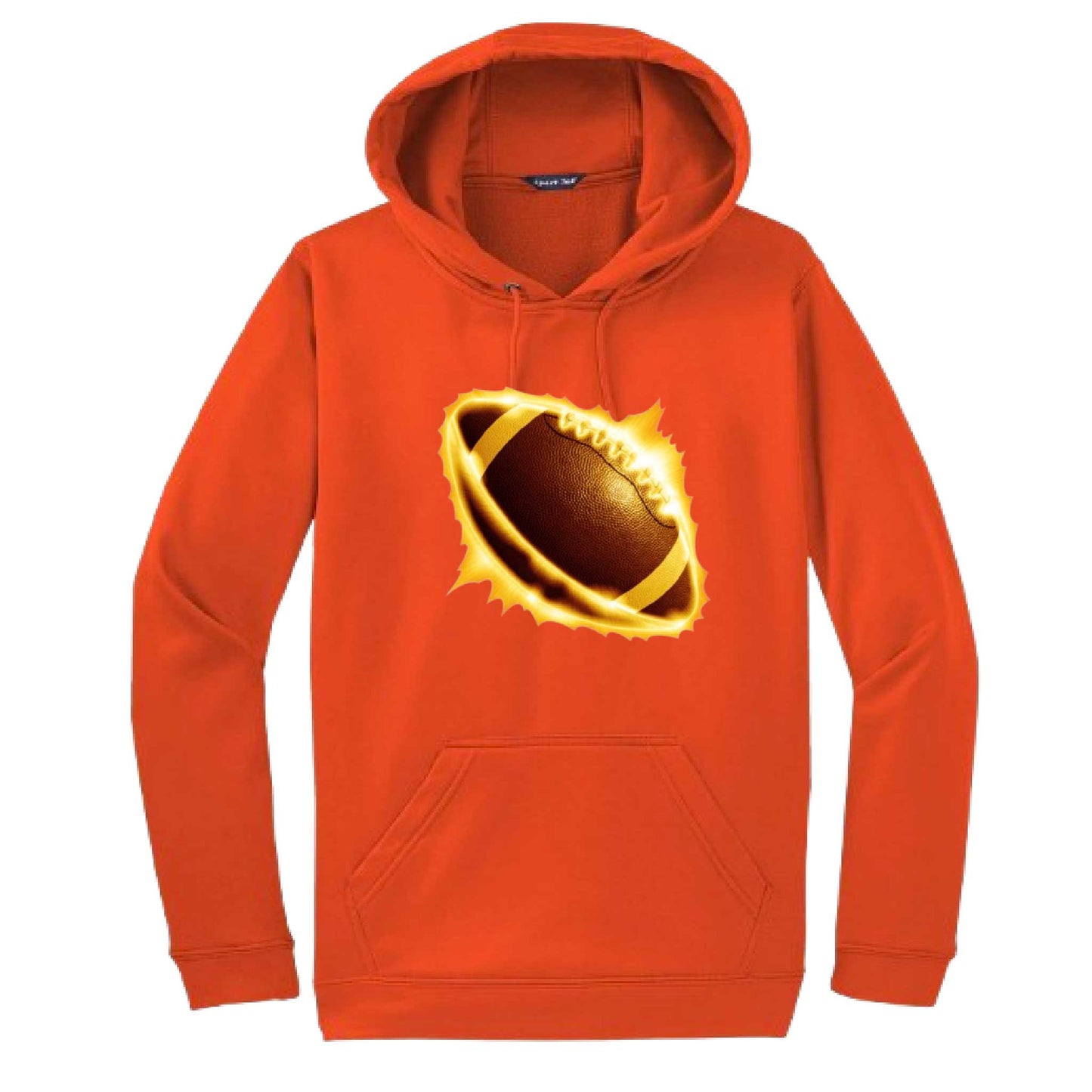 Radioactive Football  | Unisex Hoodie Football Sweatshirt | 50% Cotton/50% Polyester