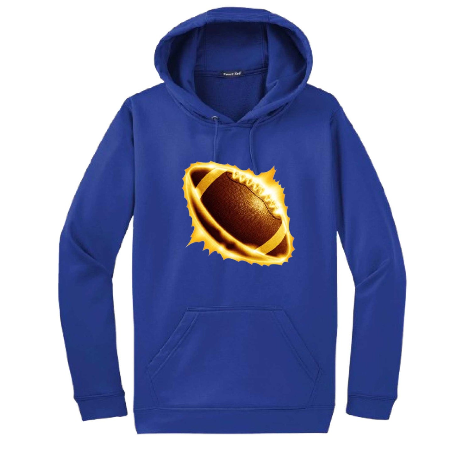 Radioactive Football  | Unisex Hoodie Football Sweatshirt | 50% Cotton/50% Polyester