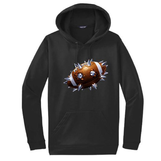 Spiked Football | Unisex Hoodie Football Sweatshirt | 50% Cotton/50% Polyester
