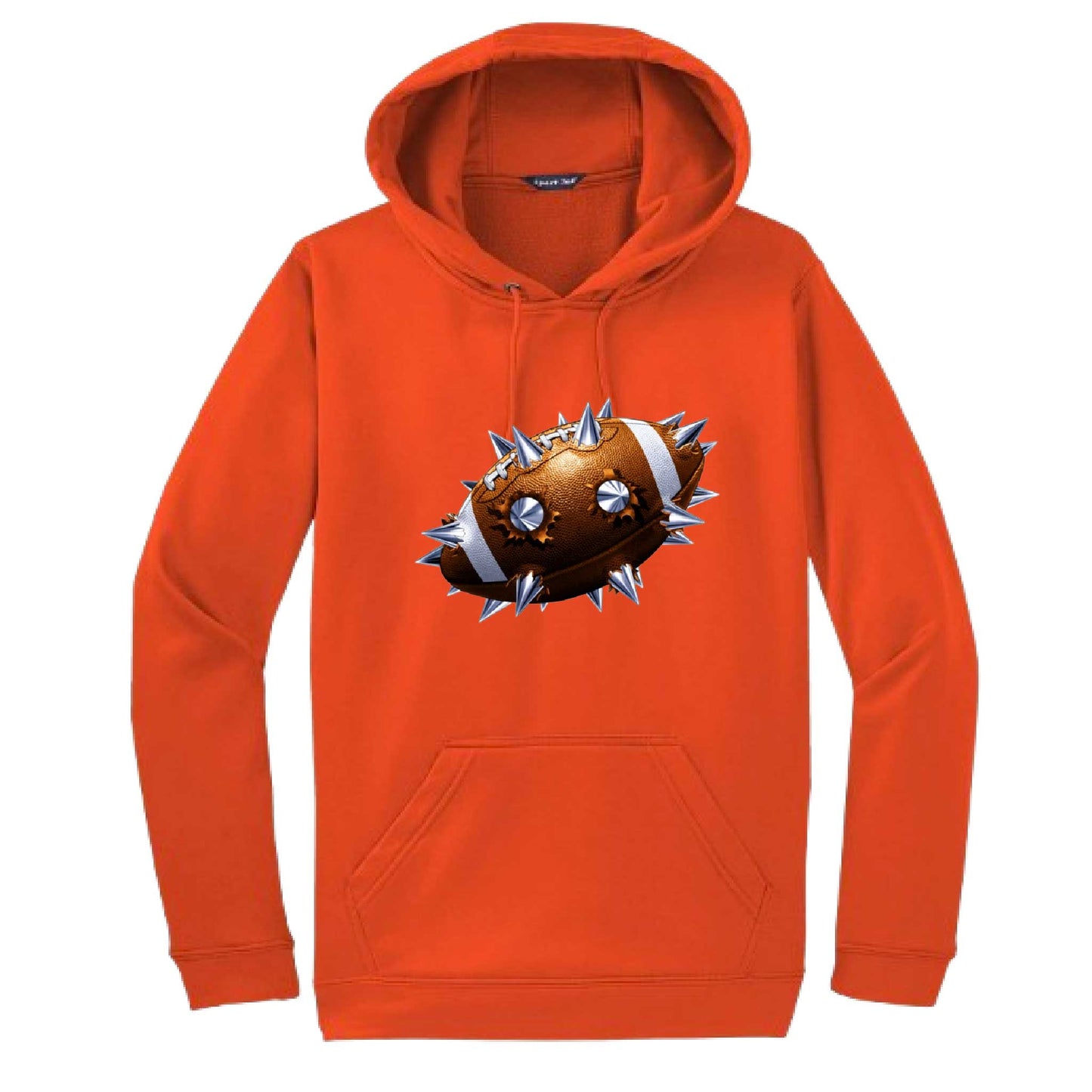 Spiked Football | Unisex Hoodie Football Sweatshirt | 50% Cotton/50% Polyester