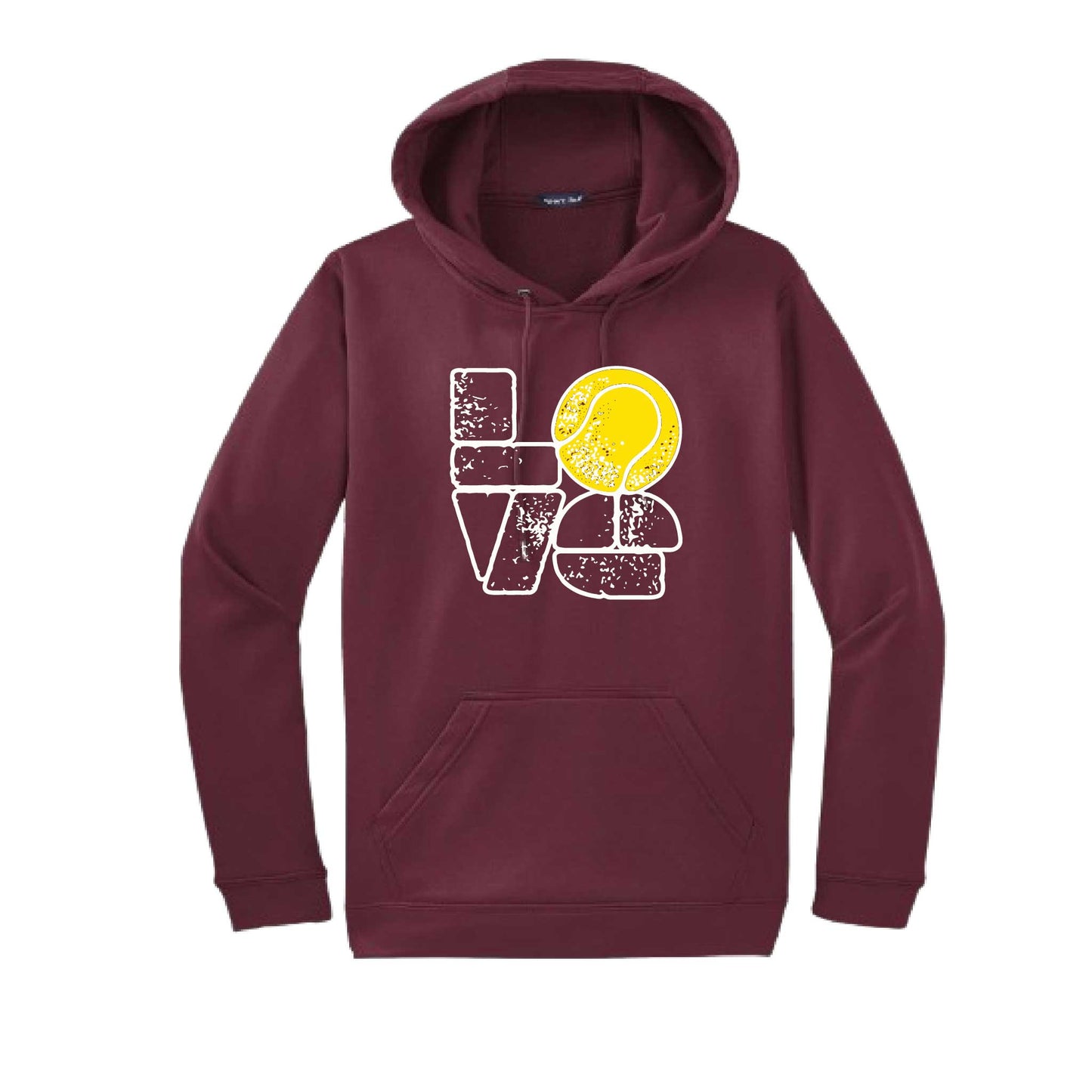 Love Stacked | Unisex Hoodie Athletic Tennis Sweatshirt | 50% Cotton/50% Polyester