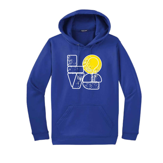 Love Stacked | Unisex Hoodie Athletic Tennis Sweatshirt | 50% Cotton/50% Polyester