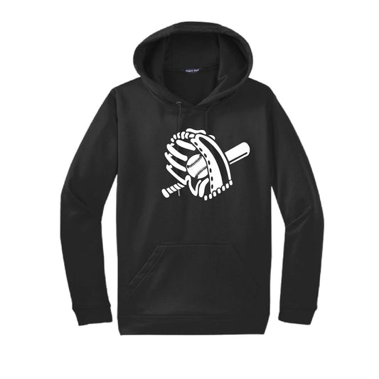 Baseball Mitt | Unisex Hoodie Athletic Baseball Sweatshirt | 50% Cotton/50% Polyester