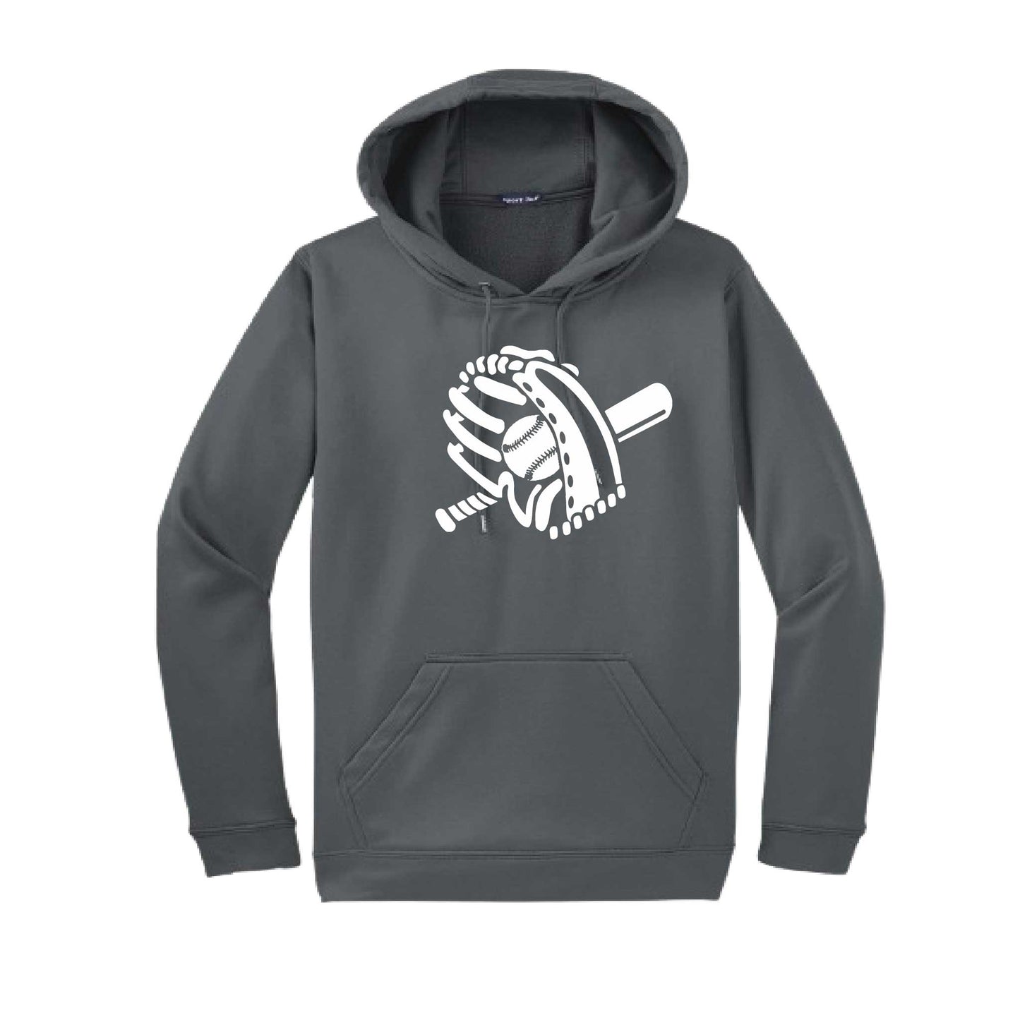 Baseball Mitt | Unisex Hoodie Athletic Baseball Sweatshirt | 50% Cotton/50% Polyester