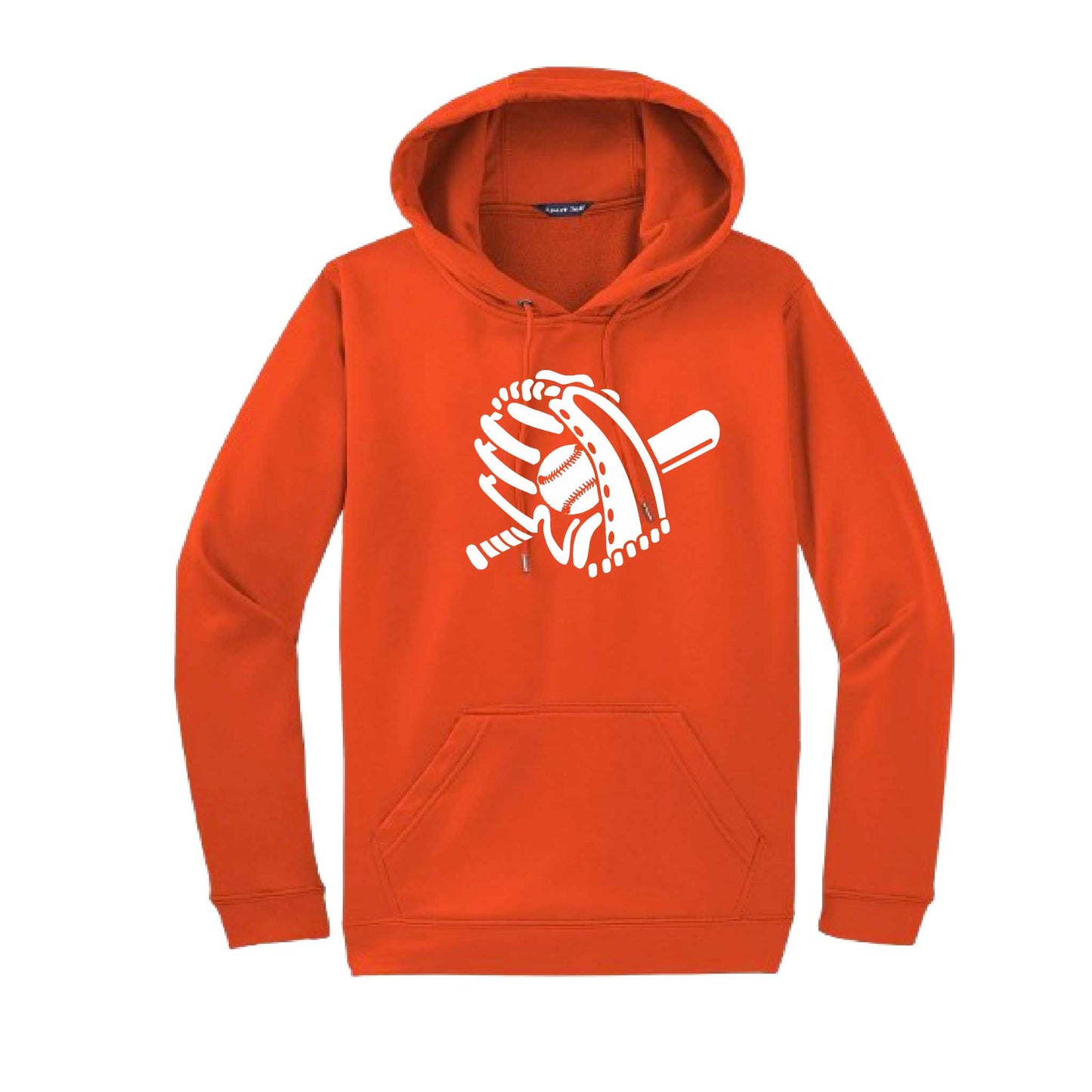 Baseball Mitt | Unisex Hoodie Athletic Baseball Sweatshirt | 50% Cotton/50% Polyester